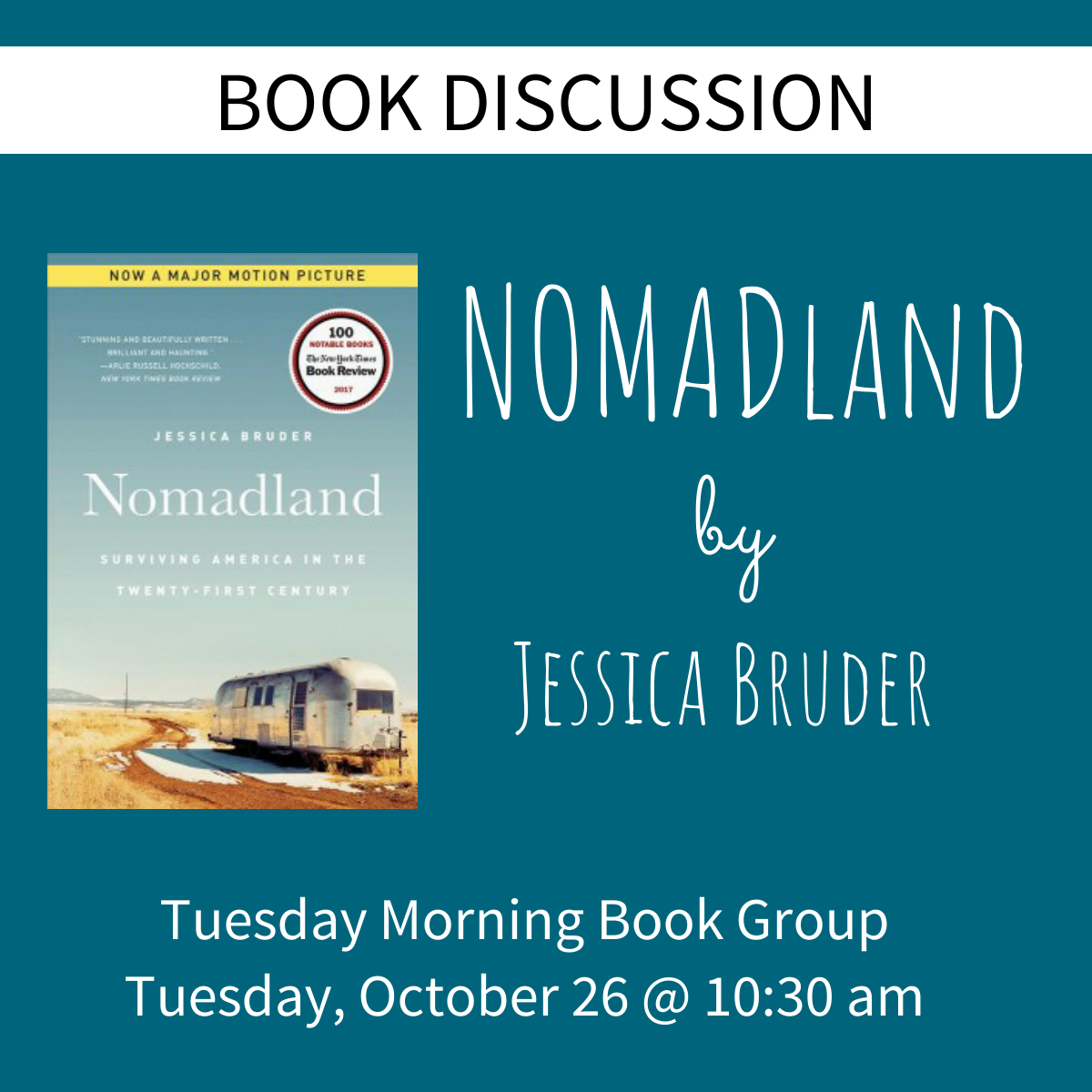 book cover of Nomadland by Jessica Bruder 