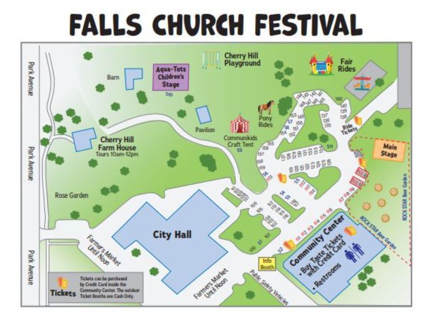 Falls Church Festival map 