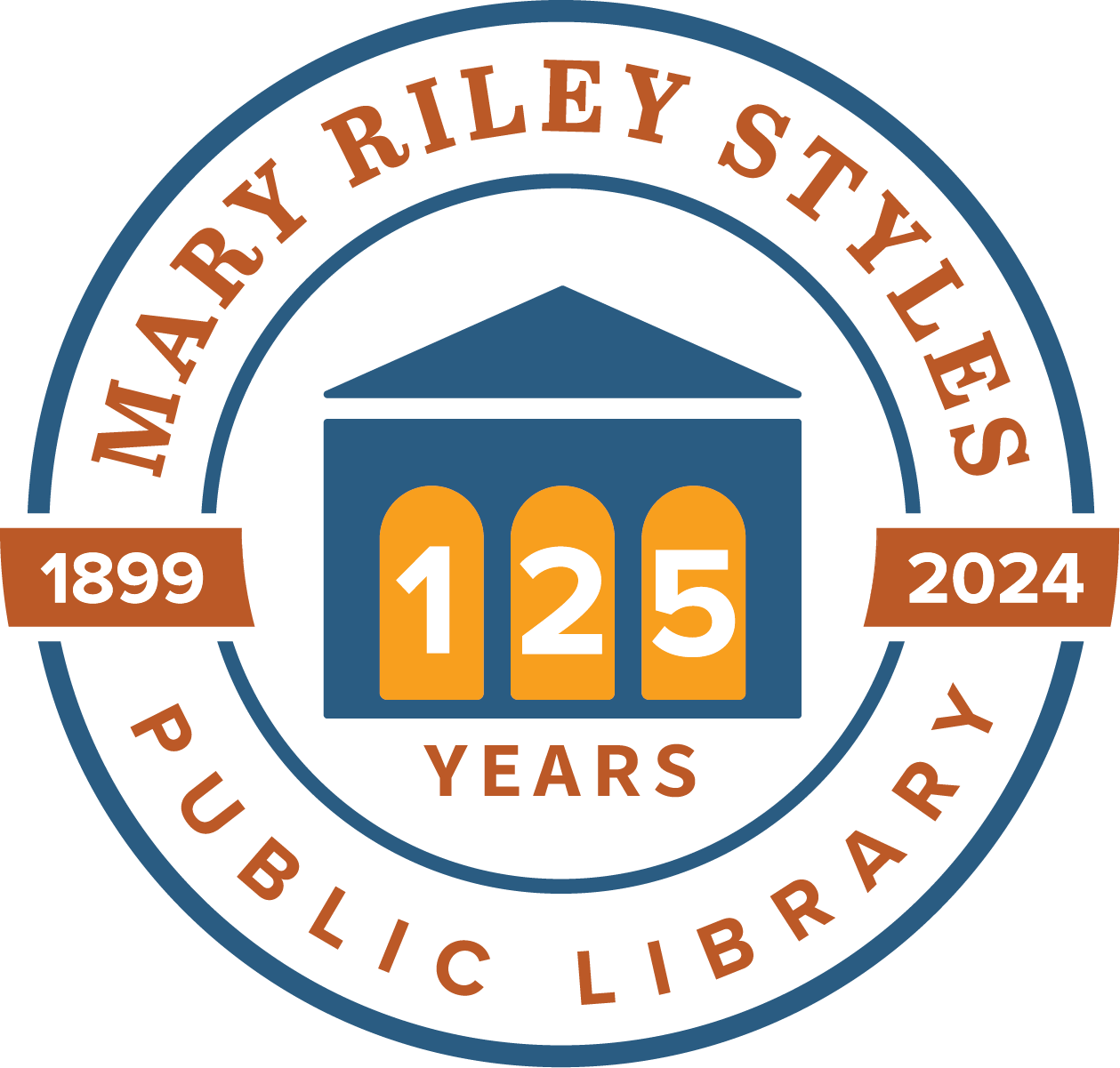 Mary Riley Styles Public Library 125th Anniversary logo